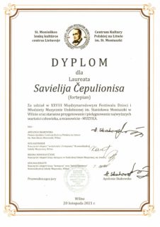 XXVIII STANISLAVO MONIUŠKOS FESTIVALIS – KONKURSAS VILNIUJE