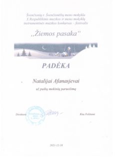 KONKURSAS – FESTIVALIS „ŽIEMOS PASAKA-2021“