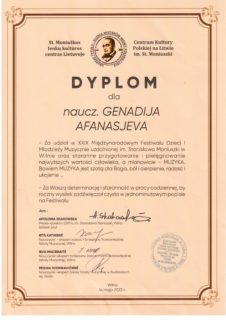 XXIX STANISLAVO MONIUŠKOS FESTIVALIS – KONKURSAS VILNIUJE