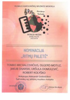 FESTIVALIS  „PASAULIO MUZIKA: RITMŲ PALETĖ“