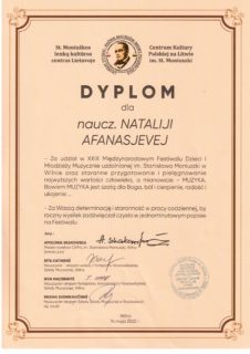 XXIX STANISLAVO MONIUŠKOS FESTIVALIS – KONKURSAS VILNIUJE