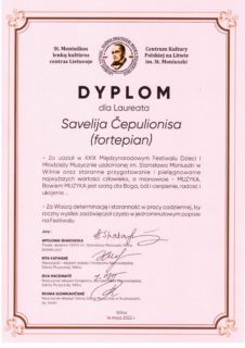 XXIX STANISLAVO MONIUŠKOS FESTIVALIS – KONKURSAS VILNIUJE