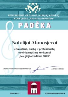 KONKURSAS „NAUJIEJI ATRADIMAI 2023“