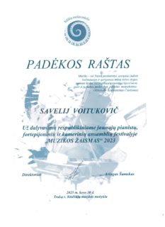 FESTIVALIS ,,MUZIKOS ŽAISMAS”