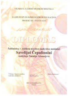 PROJEKTAS – FESTIVALIS „GARSO TAKELIS“