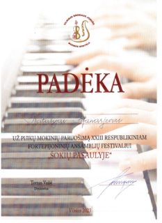FORTEPIJONINIŲ ANSAMBLIŲ FESTIVALIS „ŠOKIŲ PASAULYJE“