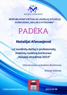 KONKURSAS „NAUJIEJI ATRADIMAI 2024“