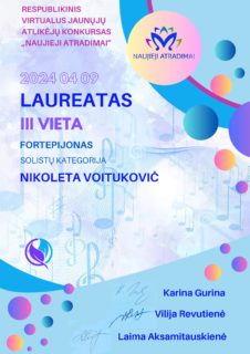 KONKURSAS „NAUJIEJI ATRADIMAI 2024“