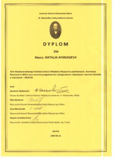 XXXI STANISLAVO MONIUŠKOS FESTIVALIS – KONKURSAS
