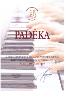 FORTEPIJONINIŲ ANSAMBLIŲ FESTIVALIS „ŠOKIŲ PASAULYJE“