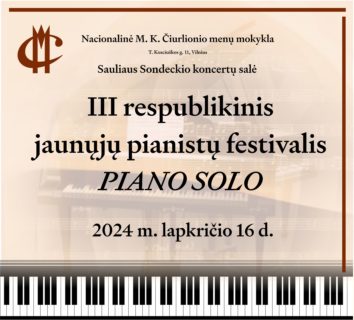 III respublikinis jaunųjų pianistų festivalis PIANO SOLO