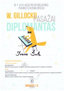 KONKURSAS „W. GILLOCKO PASAŽAI”