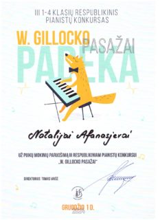 KONKURSAS „W. GILLOCKO PASAŽAI”