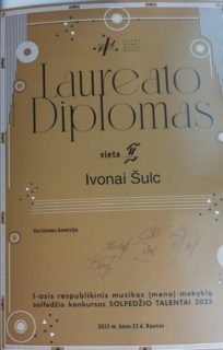 SOLFEDŽIO KONKURSAS ,,SOLFEDŽIO TALENTAI“