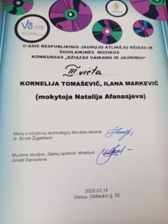 KONKURSAS „DŽIAZAS VAIKAMS IR JAUNIMUI“