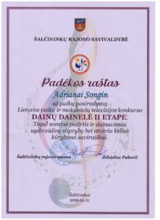 KONKURSO „DAINŲ DAINELĖ“ II ETAPAS