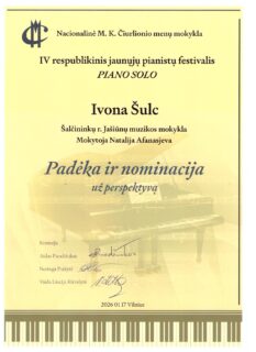 FESTIVALIS „PIANO SOLO”