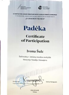 KONKURSAS „BACH IN VILNIUS”