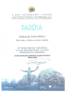 VI NACIONALINIS LIETUVOS AKORDEONISTŲ KONKURSAS